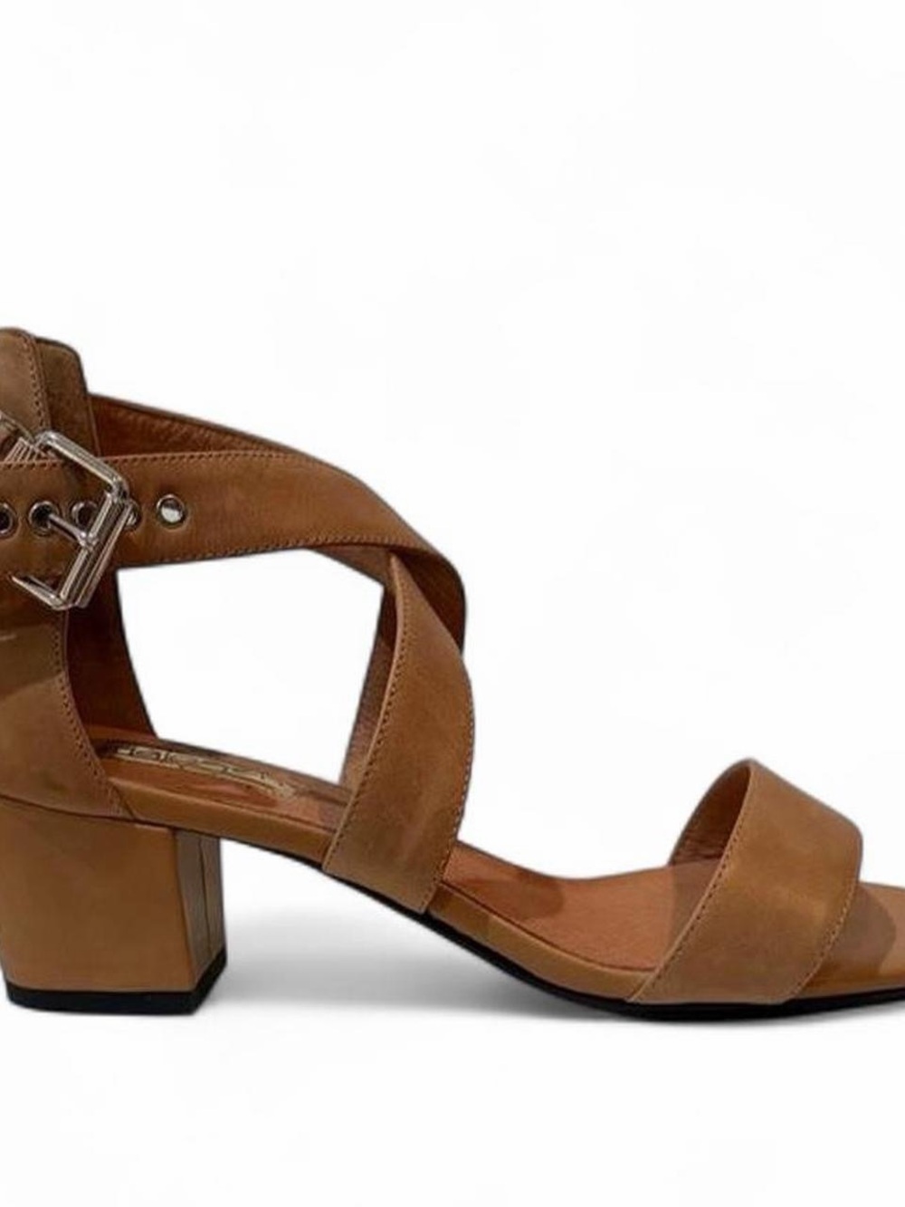 Halogen Brown Strappy Block Heel Sandals
